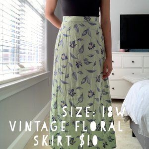 Vintage Floral Maxi Skirt